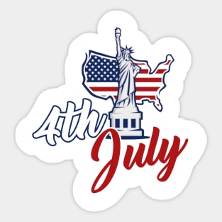 4th July Sticker